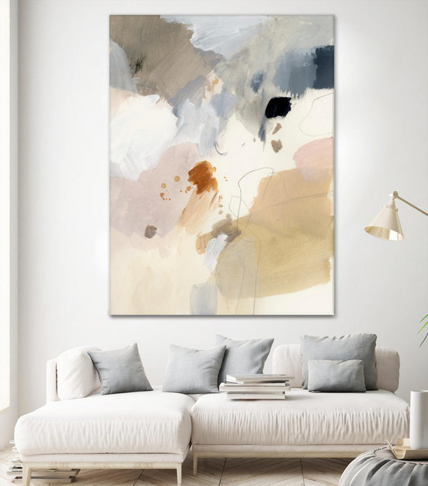 \"Neutral Scrawl I\" Giant Art 72x54 Wall Art