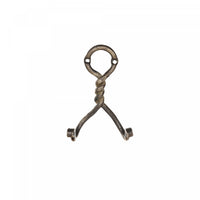 Double Twist Iron Wall Hook Antique Brass - Set of 4 Hooks