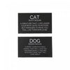 Canvas Wall Sign Dog/cat Noun 10 x 6 - Set of 2 Wall Decor