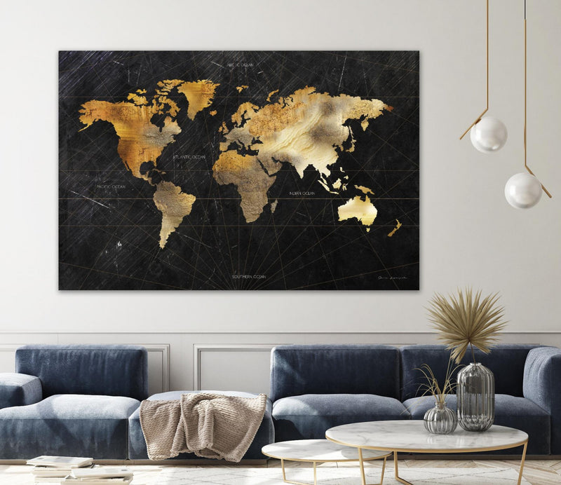\"Dramatic World Map\" Giant Art 72x48 Wall Art