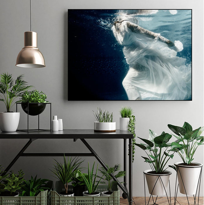 \"Approach\" Canvas Framed Black 32x24 Wall Art