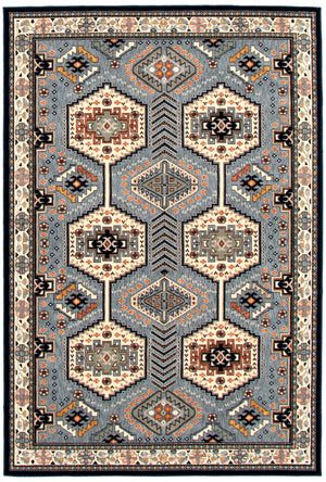 Edwin Navy Ivory Area Rug - 5' x 7'