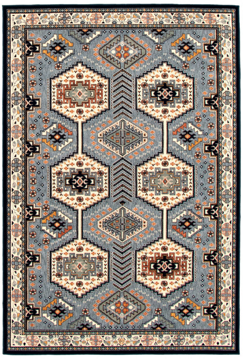 Edwin Navy Ivory Area Rug - 5' x 7'