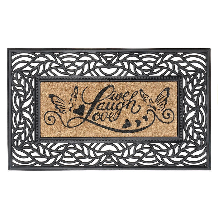 Rubber & Coir Live Laugh Love Floormat