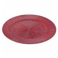 Charger Plate Sand Script Red 13