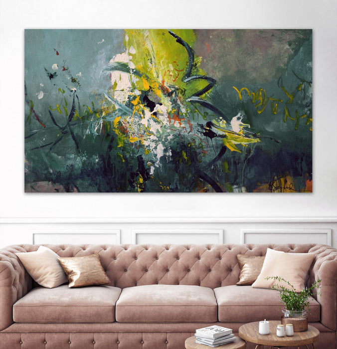 \"Happy\" Giant Art 84x48 Wall Art