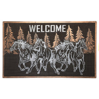 Rubber Running Horses Floormat