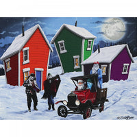 LED Canvas Wall Art Santa's Helpers 20 x 16 Wall Decor