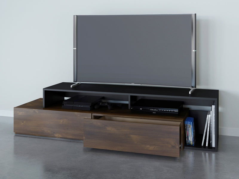 Nordika Paisley 72\" TV Stand - Truffle/Black