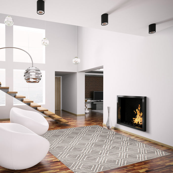 August Geod Grey-White 7'10\" x 10'2\" Area Rug