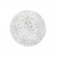 Foil Printed Snowflake Cotton Rope Placemat Silver - Set of 12