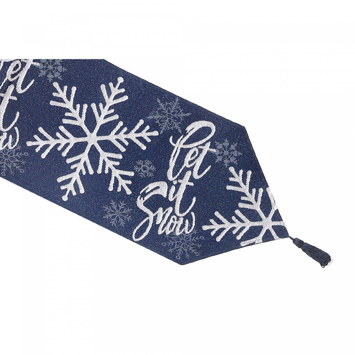 Tapestry 36\" Table Runner Let It Snow