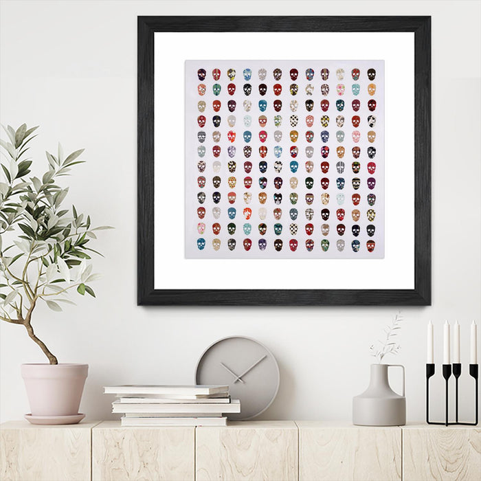 \"Gorgeous Crowd\" Matted and Framed Black 30x30 Wall Art