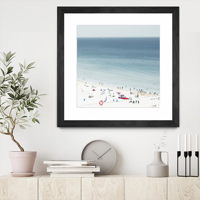 \"Sesimbra Ii\" Matted and Framed Black 36x36 Wall Art