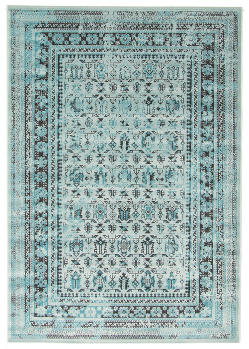 Awena Aqua 5'3\" x 7'7\" Area Rug