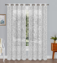 Stirling Grommet Pair of White Panels - 54X84