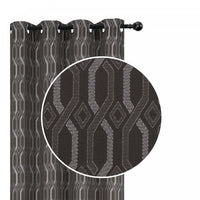 Jacquard Blackout Panel Chain Link Chocolate 84