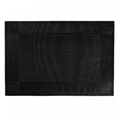 Vinyl Placemat Classic Black - Set of 12|Napperon noir en vinyle de style classique - ensemble de 12