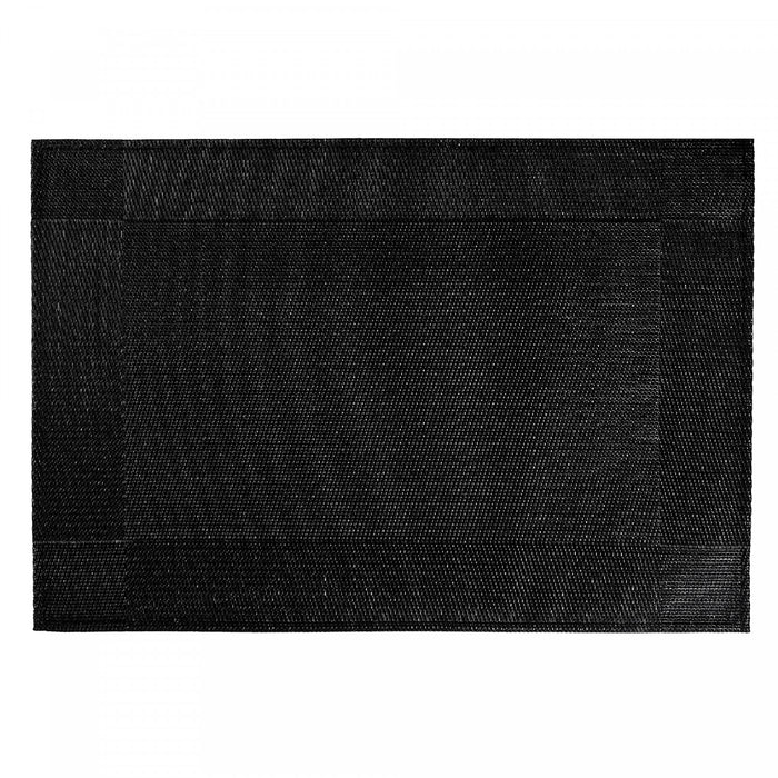 Vinyl Placemat Classic Black - Set of 12