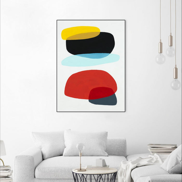\"Joy And Pop Ii\" Canvas Framed Black 18x24 Wall Art