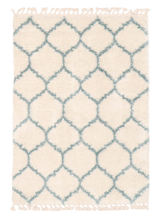 Helma Trellis Cream Shag 3'11\" X 5'11\" Area Rug