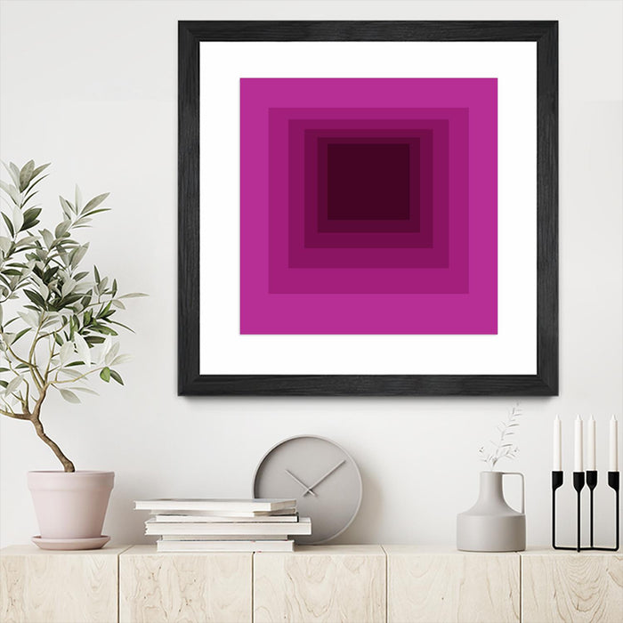 \"After Josef G\" Matted and Framed Black 30x30 Wall Art