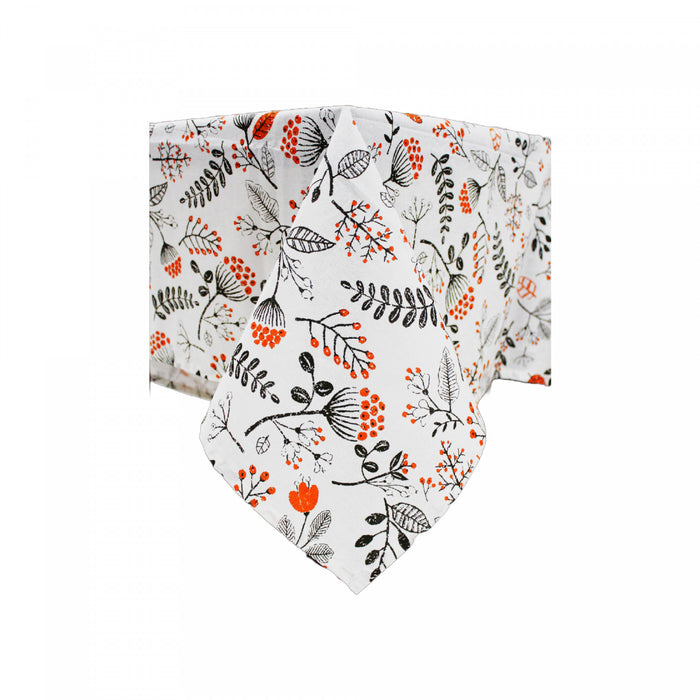 Cotton Tablecloth 60\" Round Persimmon Tablecloths