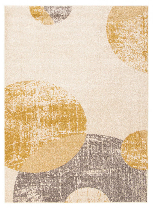 Ellegance Ivory / Gold 6'7\" x 9'6\" Area Rug