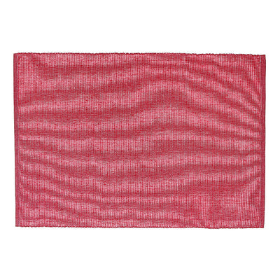 Chambray Ribbed Placemat Red - Set of 12|Napperon rouge en chambray côtelé - ensemble de 12