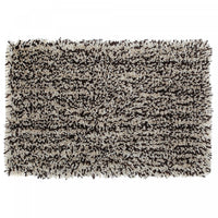 Microfibre Shaggy Bathmat Brown/Beige 20 x 32