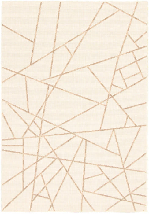 Sadie Abstract Champagne-Taupe Area Rug - 7'10\" x 10'2\"