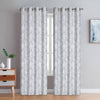 Preston Grommet Pair of Grey Curtain Panels - 54x95