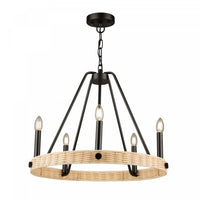 Perris 5-Light Black Chandelier 
