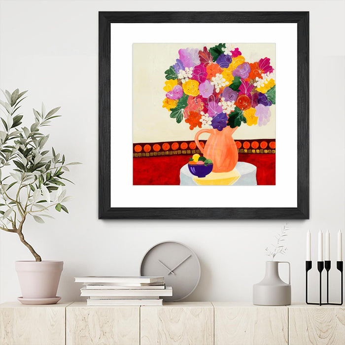 \"Taking In The Love\" Matted and Framed Black 36x36 Wall Art