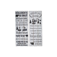 Wood 'Regles Au Chalet' Wall Sign - Set of 2