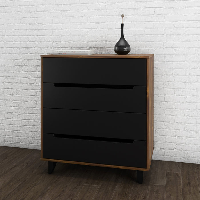 Nordika 4-Drawer Chest - Black
