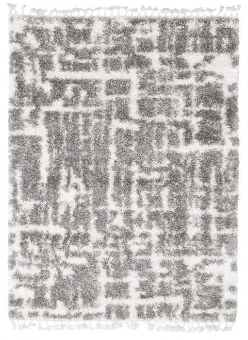 Helma Urban Cream, Dark Grey Shag 3'11\" X 5'11\" Area Rug