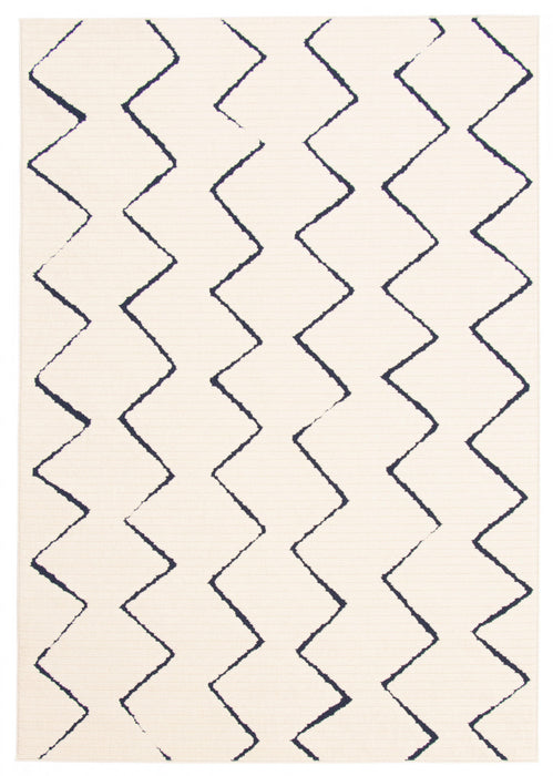 Kimi Blue-Ivory 5'3\" x 7'7\" Area Rug