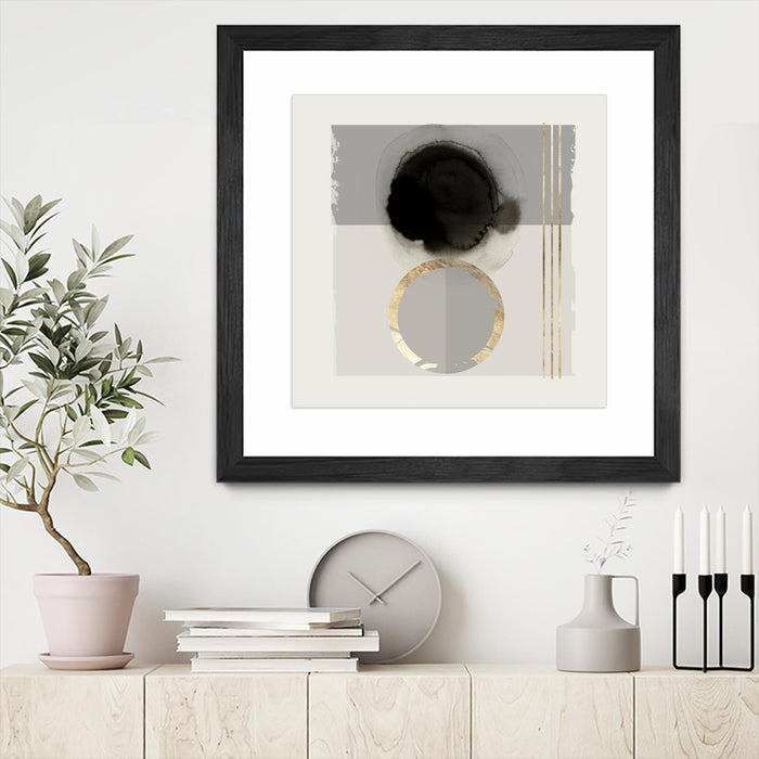 \"Dream Life Inspired Ii\" Matted and Framed Black 36x36 Wall Art
