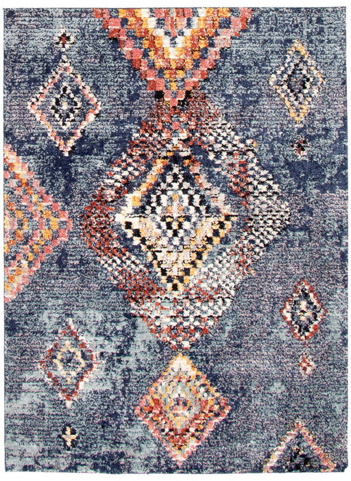 Makondo Mosaique Blue Area Rug - 6'7\" x 9'6\"