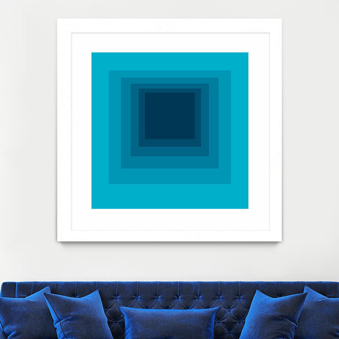 \"After Josef D\" Matted and Framed White 30x30 Wall Art