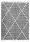 Helma Losange Light Grey Shag 3'11\" X 5'11\" Area Rug