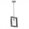 Gatehouse 1-Light Dark Pine and Brushed Nickel Pendant
