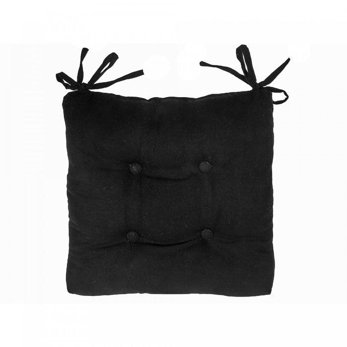 Black Chair Pad - Set of 2