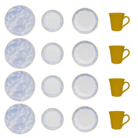 Coup 16-Piece Dinnerware Set - Blue Yellow 