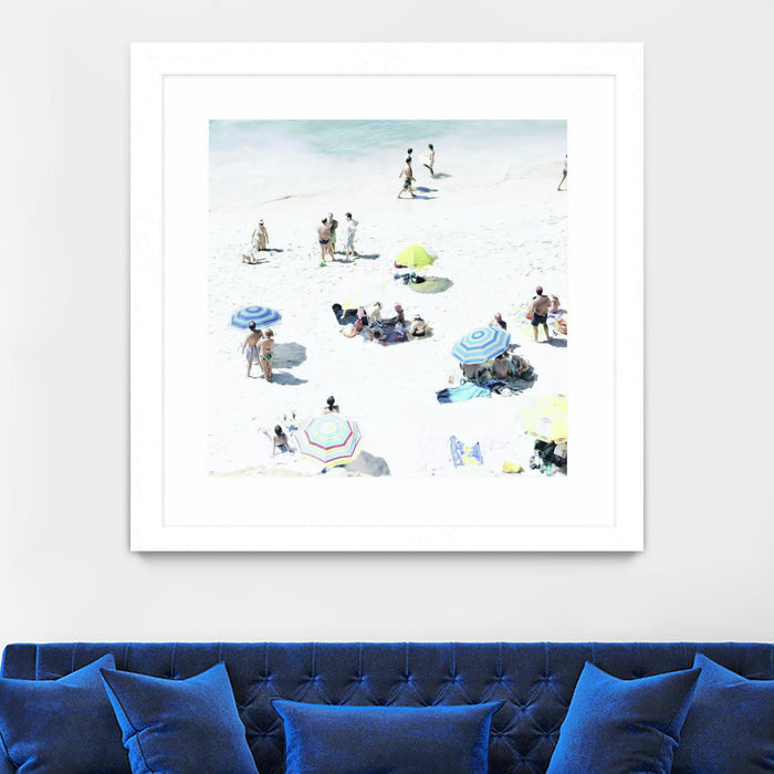 \"Happy Days\" Matted and Framed White 30x30 Wall Art