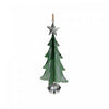 Metal 3D Tree with Bell Ornament 10.25\" - Set of 4 Christmas Ornaments