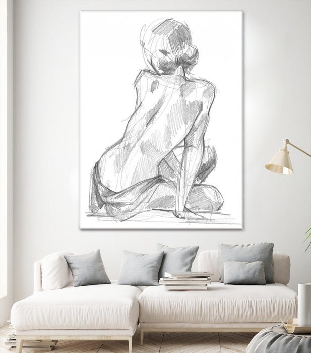 \"Sitting Pose Ii\" Giant Art 72x54 Wall Art