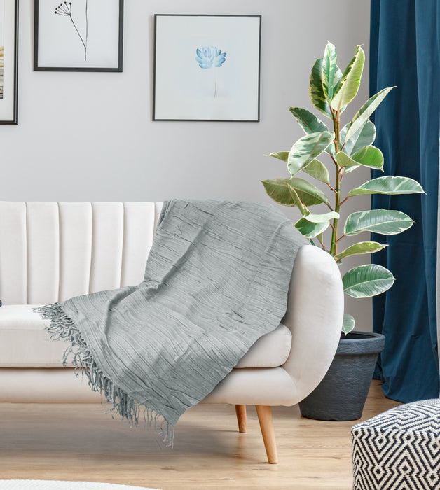 Sion Silver Throw Blanket - 50x60