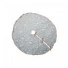Swirly Snowflake Fleece Tree Skirt Silver Christmas Tree